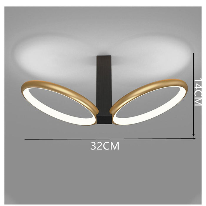 Squares Reflective Gold Flush Mount Light LED Ceiling Light