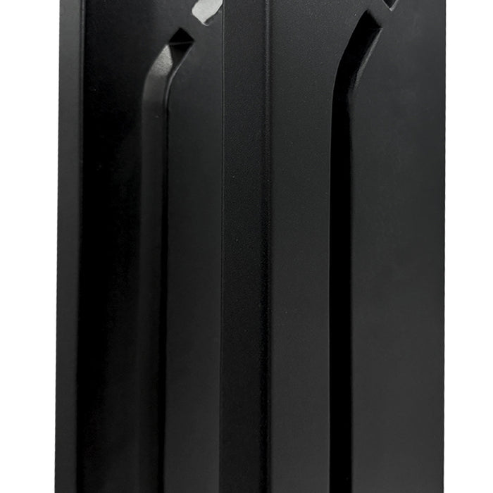 Rectangle LED Column Outdoor Post Light - Modern Ash Black Finish / Minimalist Design, Garden Pathway Lighting