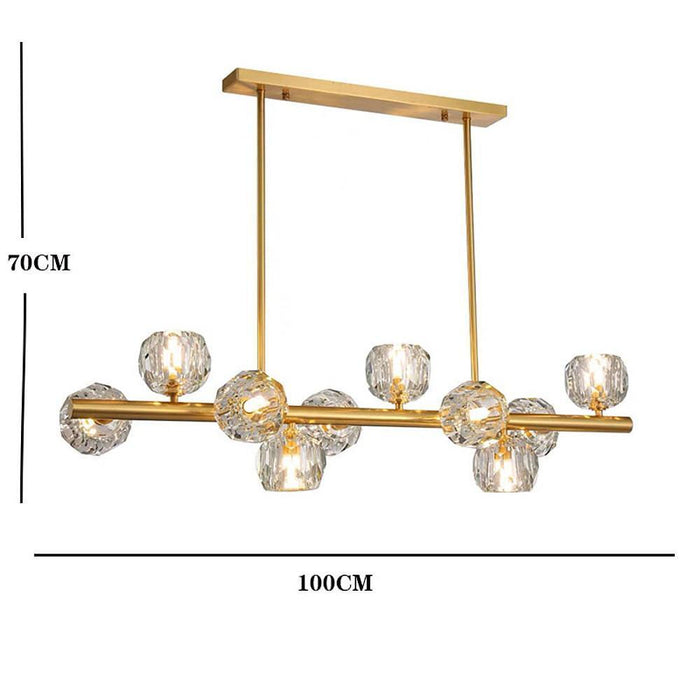 Metal Crystal Flush Mount Ceiling Light Globe Cluster LED Light