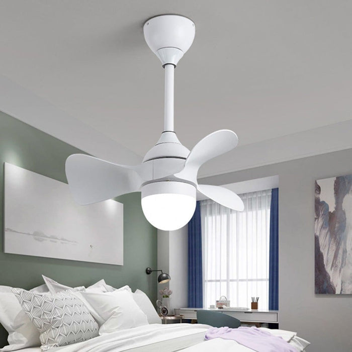 Mini Nordic Frequency Conversion Silent Remote Control Ceiling Fan Lamp