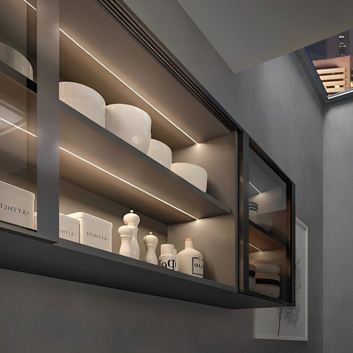 Recessed Invisible LED Strip Light - Under Cabinet Lighting / Linear Shelf Illumination, 4-Pack