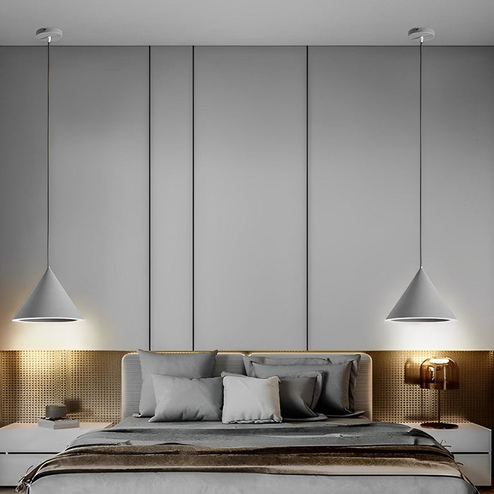 Conical LED Macaron Color Nordic Pendant Light - Modern Ceiling Fixture, Adjustable Height, Kitchen Island Dining Room Accent