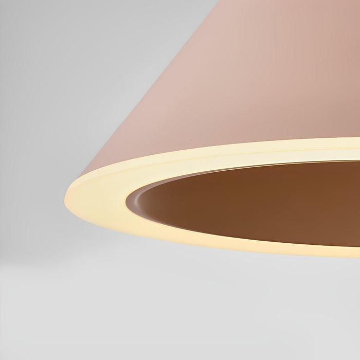 Conical LED Macaron Color Nordic Pendant Light - Modern Ceiling Fixture, Adjustable Height, Kitchen Island Dining Room Accent