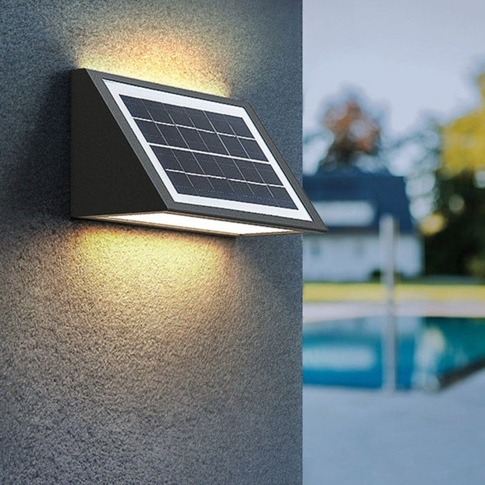 Waterproof Minimalist LED Up Donw Lighting Solar Outdoor Wall Lights