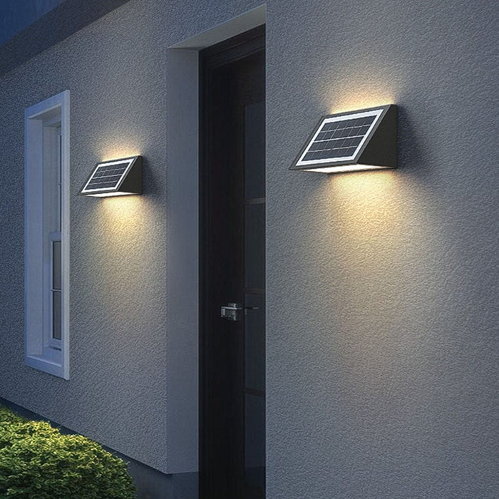 Waterproof Minimalist LED Up Donw Lighting Solar Outdoor Wall Lights