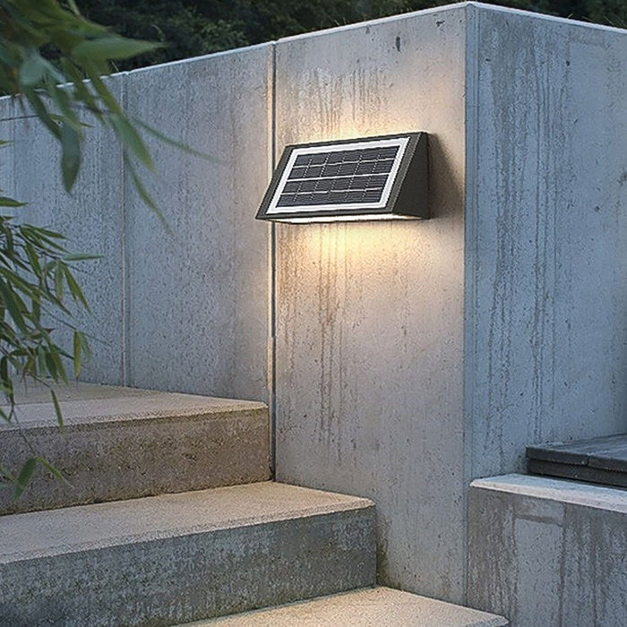 Waterproof Minimalist LED Up Donw Lighting Solar Outdoor Wall Lights