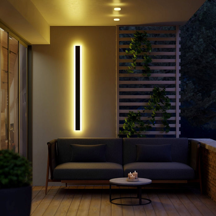 Outdoor Waterproof LED Linear Wall Sconce, Modern Minimalist Design for Patio/Porch/Garden