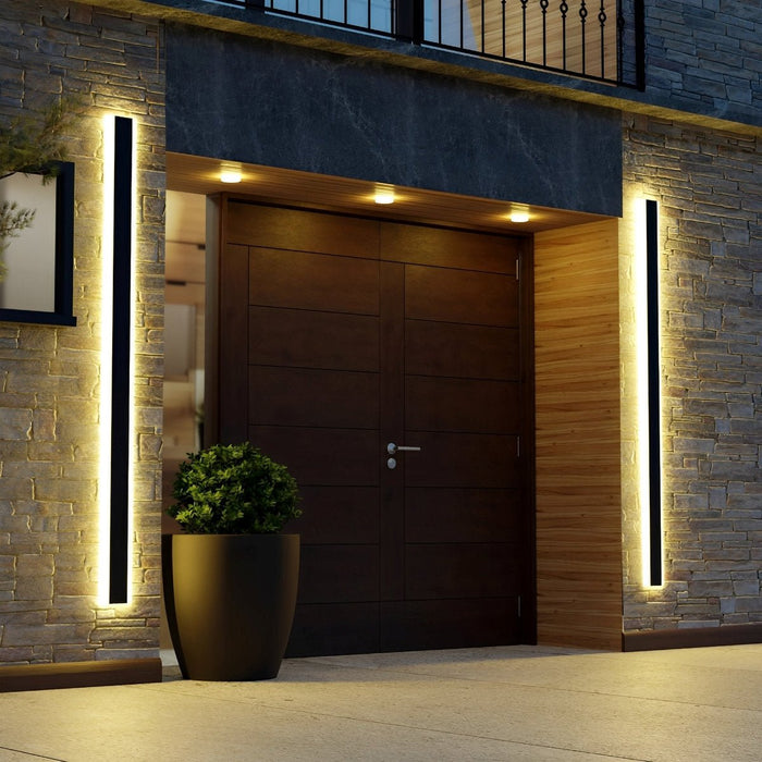 Outdoor Waterproof LED Linear Wall Sconce, Modern Minimalist Design for Patio/Porch/Garden