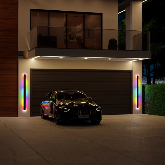 Outdoor Waterproof LED Linear Wall Sconce, Modern Minimalist Design for Patio/Porch/Garden