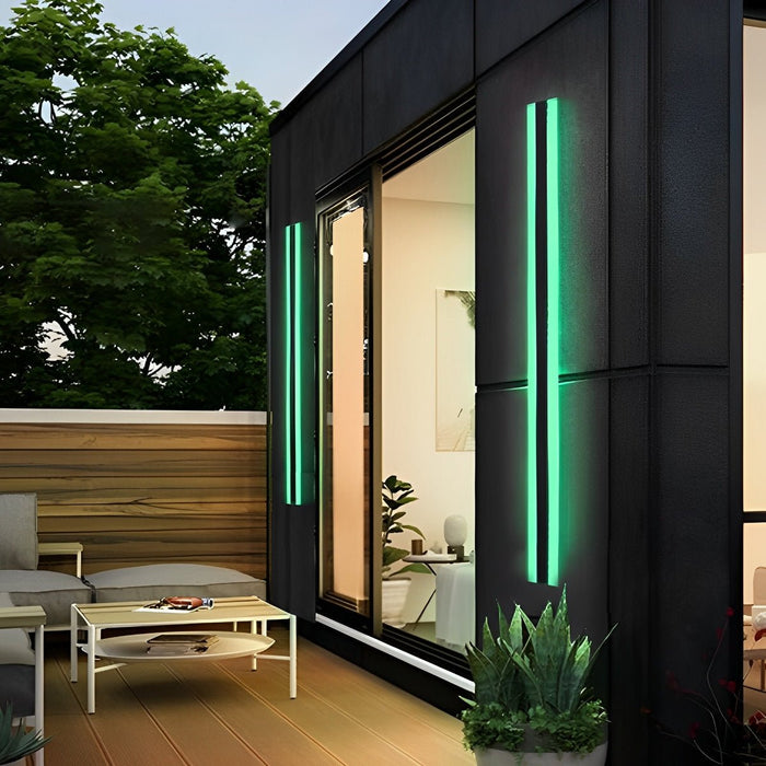 Outdoor Waterproof LED Linear Wall Sconce, Modern Minimalist Design for Patio/Porch/Garden
