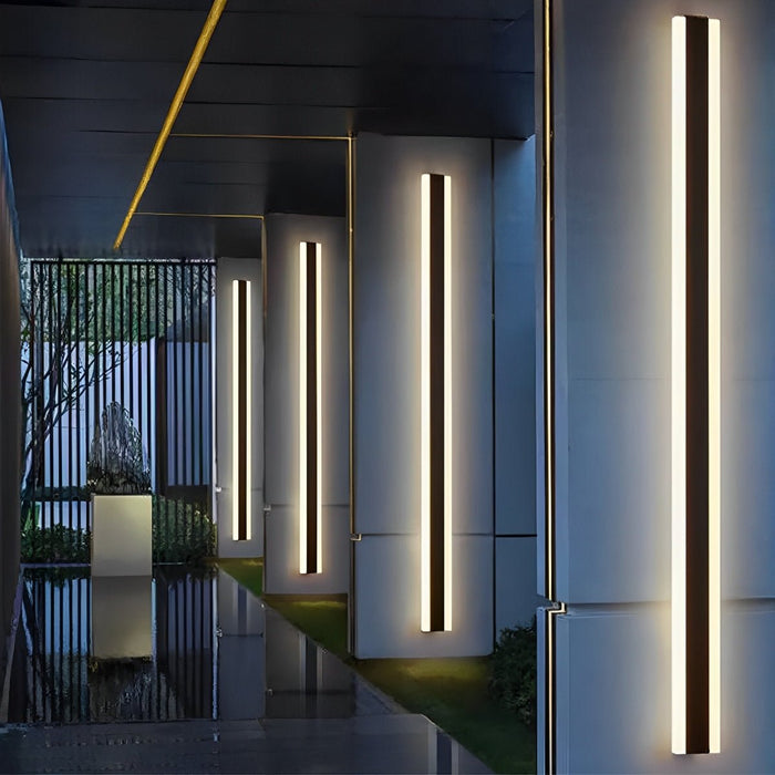Outdoor Waterproof LED Linear Wall Sconce, Modern Minimalist Design for Patio/Porch/Garden