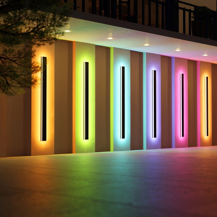 Outdoor Waterproof LED Linear Wall Sconce, Modern Minimalist Design for Patio/Porch/Garden