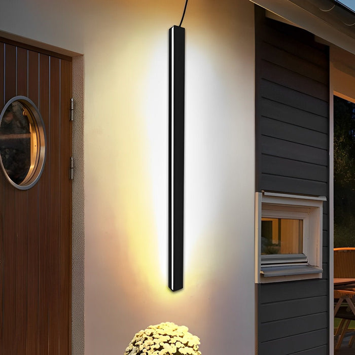 Solar Powered LED Strip Wall Sconce, Dusk to Dawn Motion Sensor Security Light for Garage/Patio/Porch