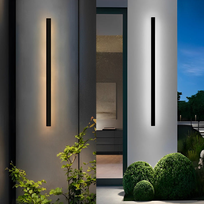 Solar Powered LED Strip Wall Sconce, Dusk to Dawn Motion Sensor Security Light for Garage/Patio/Porch
