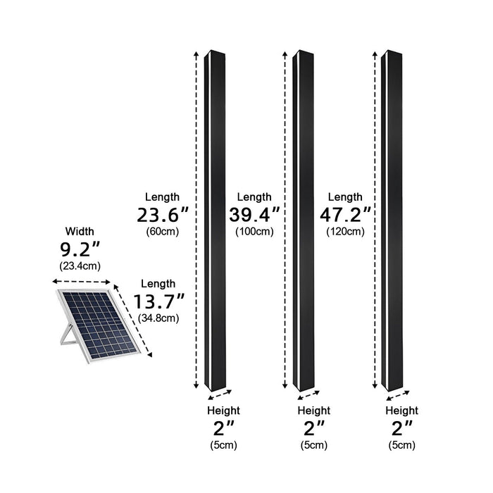 Solar Powered LED Strip Wall Sconce, Dusk to Dawn Motion Sensor Security Light for Garage/Patio/Porch