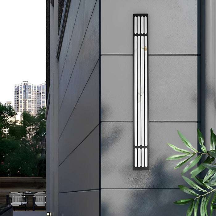 Long Strip Rectangular Outdoor Wall Lamp - Weatherproof Aluminum Sconce for Modern Home Exteriors, Patios, and Walkways