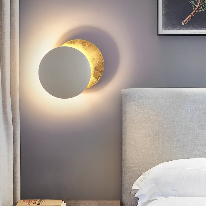 Moon Eclipse Wall Sconce - Nordic Postmodern Minimalist Design, Creative Indoor Lighting Fixture
