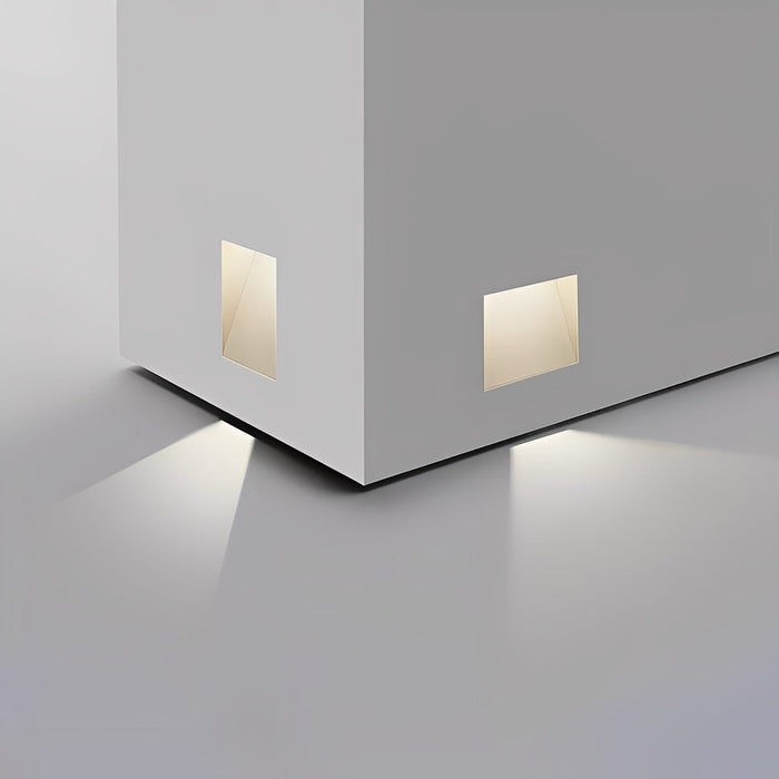 Minimalist Motion Sensor LED Recessed Wall Sconces - Stairway Step Light, Foot Light, Corner Lighting - Aluminum Housing