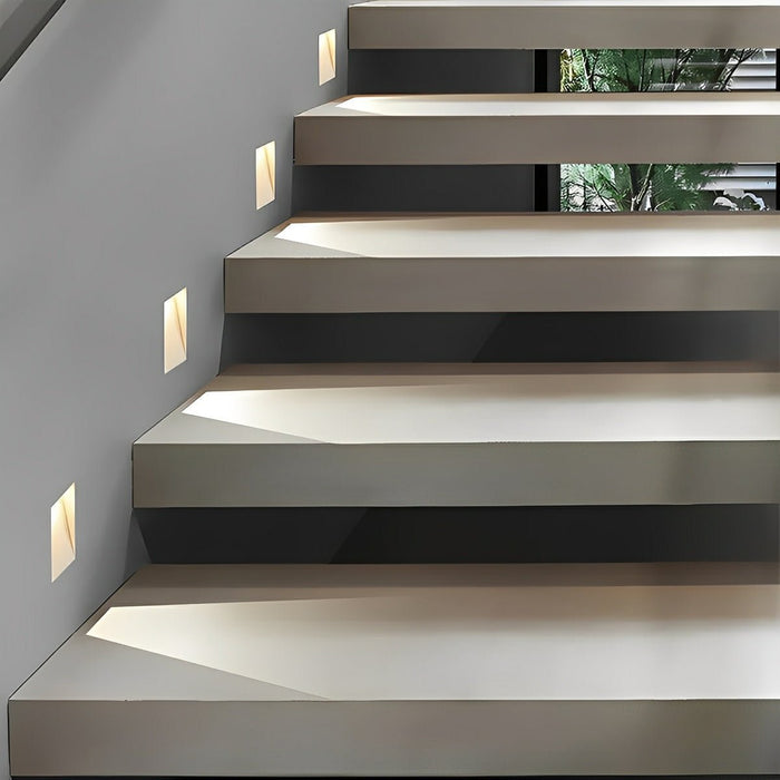 Minimalist Motion Sensor LED Recessed Wall Sconces - Stairway Step Light, Foot Light, Corner Lighting - Aluminum Housing