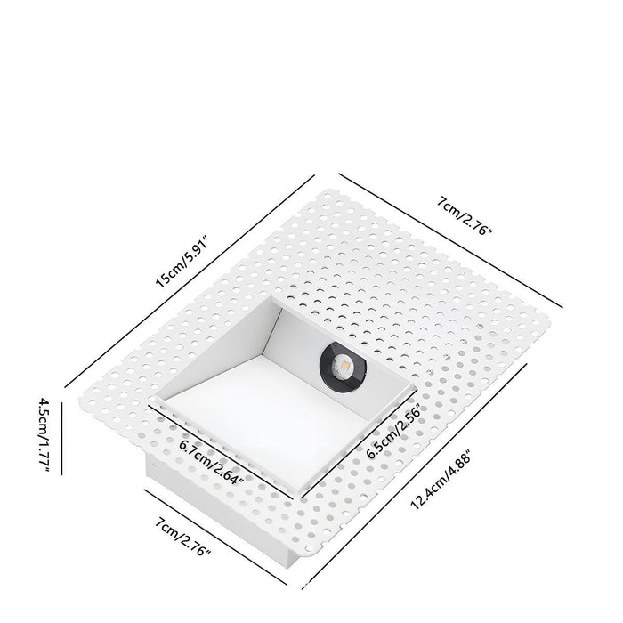 Minimalist Motion Sensor LED Recessed Wall Sconces - Stairway Step Light, Foot Light, Corner Lighting - Aluminum Housing