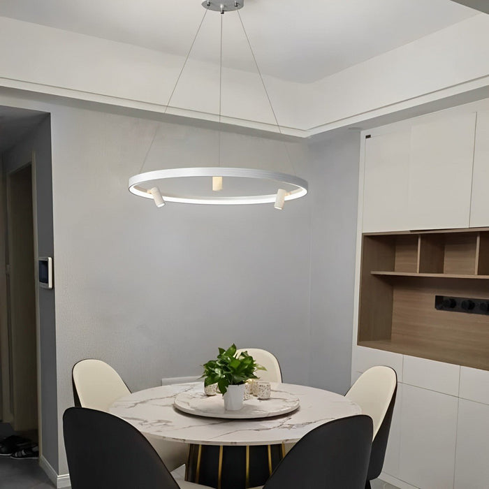 Round Spotlight Pendant Lighting - Industrial Hanging Lamp for Kitchen Island / Bar / Dining Room