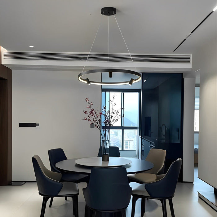 Round Spotlight Pendant Lighting - Industrial Hanging Lamp for Kitchen Island / Bar / Dining Room