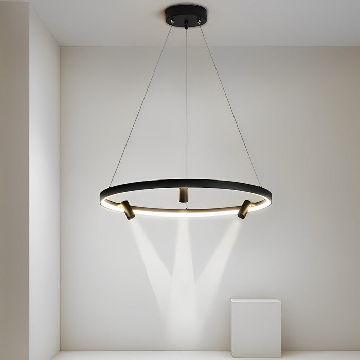 Round Spotlight Pendant Lighting - Industrial Hanging Lamp for Kitchen Island / Bar / Dining Room