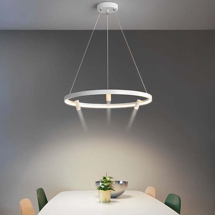Round Spotlight Pendant Lighting - Industrial Hanging Lamp for Kitchen Island / Bar / Dining Room
