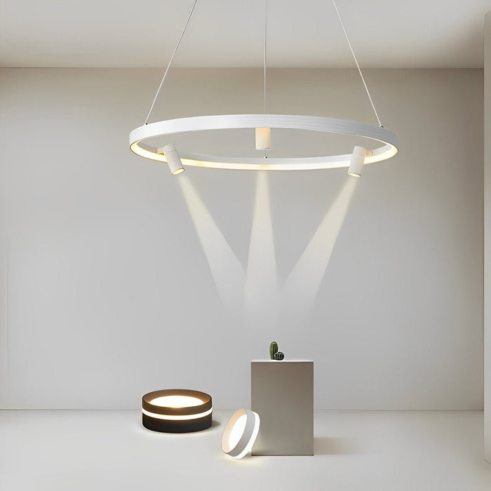 Round Spotlight Pendant Lighting - Industrial Hanging Lamp for Kitchen Island / Bar / Dining Room