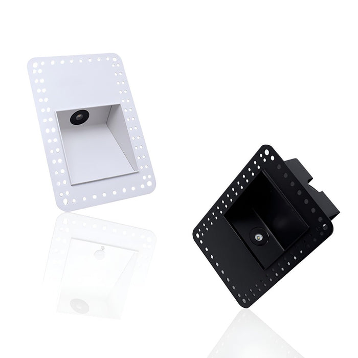 Recessed Step Light - Square LED Stairway Wall Light - Flush Mount Baseboard Lighting for Modern Homes