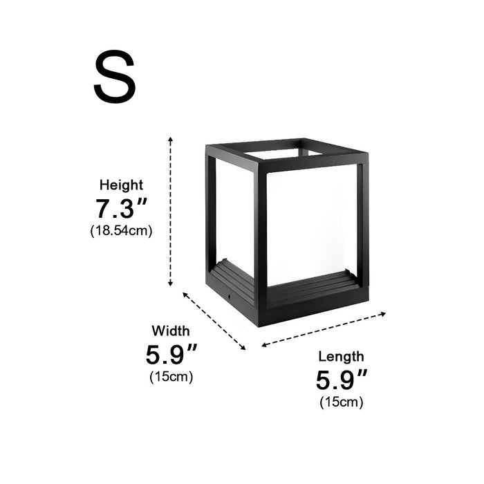 Square Solar Fence Post Lights - Modern Waterproof Outdoor Deck Caps, Dusk-to-Dawn Automatic Pathway Lighting