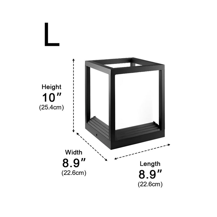 Square Solar Fence Post Lights - Modern Waterproof Outdoor Deck Caps, Dusk-to-Dawn Automatic Pathway Lighting