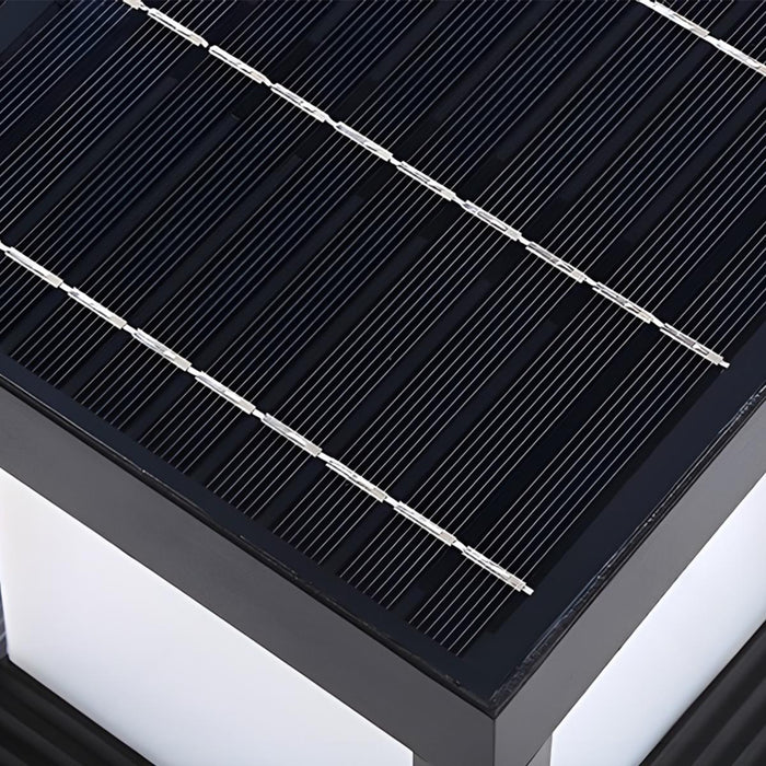 Square Solar Fence Post Lights - Modern Waterproof Outdoor Deck Caps, Dusk-to-Dawn Automatic Pathway Lighting