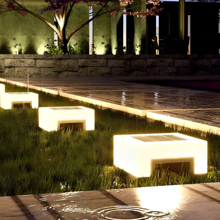 Square Solar Post Caps Light - Outdoor Deck Fence Post Lighting - Automatic LED Illumination for Gardens, Patios, Pathways