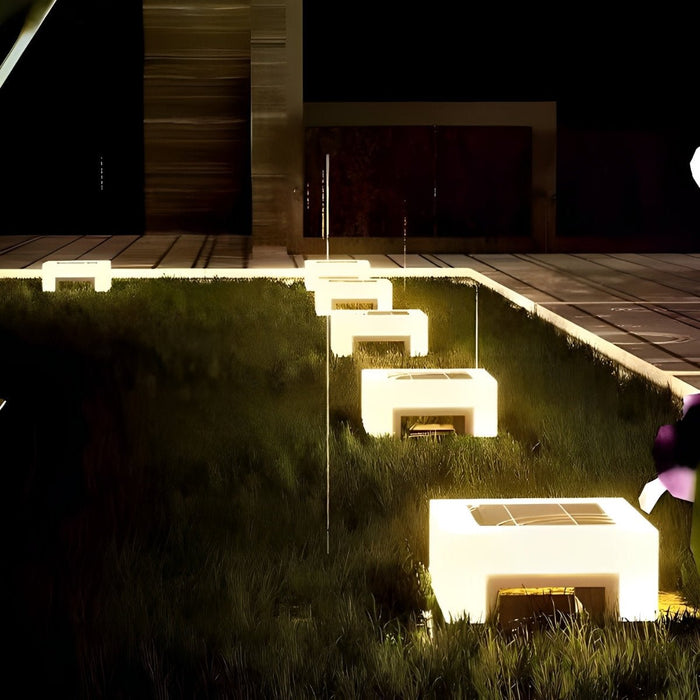 Square Solar Post Caps Light - Outdoor Deck Fence Post Lighting - Automatic LED Illumination for Gardens, Patios, Pathways