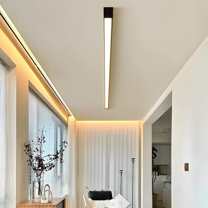 Minimalist Strip Ceiling Light - Dimmable LED, Modern Flush Mount, Remote Control