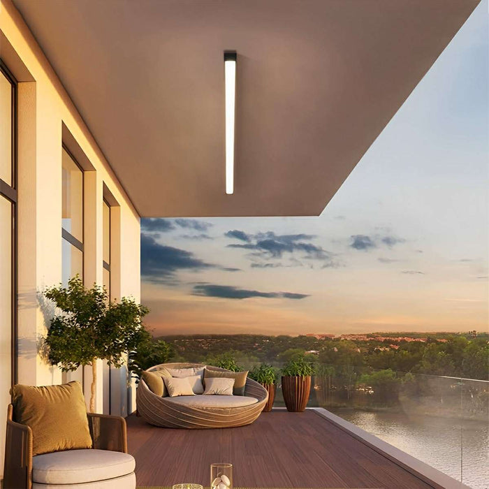 Minimalist Strip Ceiling Light - Dimmable LED, Modern Flush Mount, Remote Control