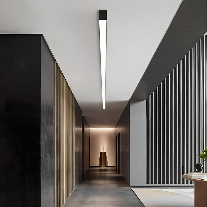 Minimalist Strip Ceiling Light - Dimmable LED, Modern Flush Mount, Remote Control