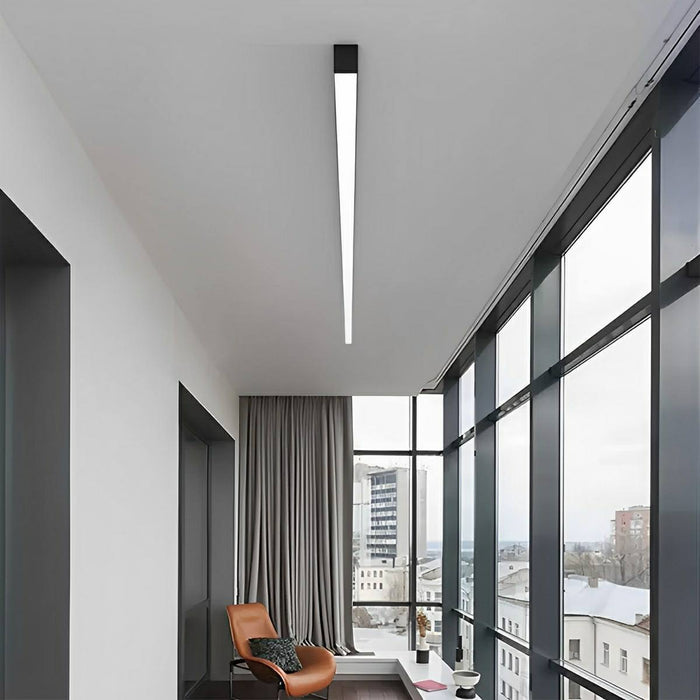Minimalist Strip Ceiling Light - Dimmable LED, Modern Flush Mount, Remote Control