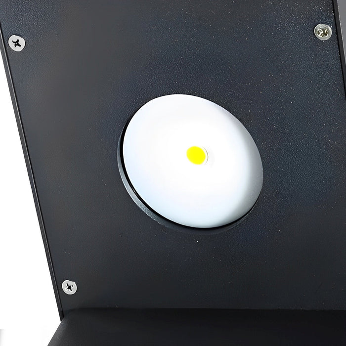 Solar Path Lights - Modern LED Bollard Lights for Garden Walkways, Black Aluminum Landscape Lighting