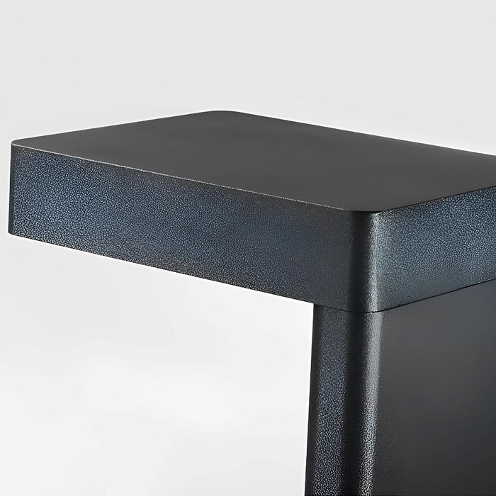 Solar Path Lights - Modern LED Bollard Lights for Garden Walkways, Black Aluminum Landscape Lighting
