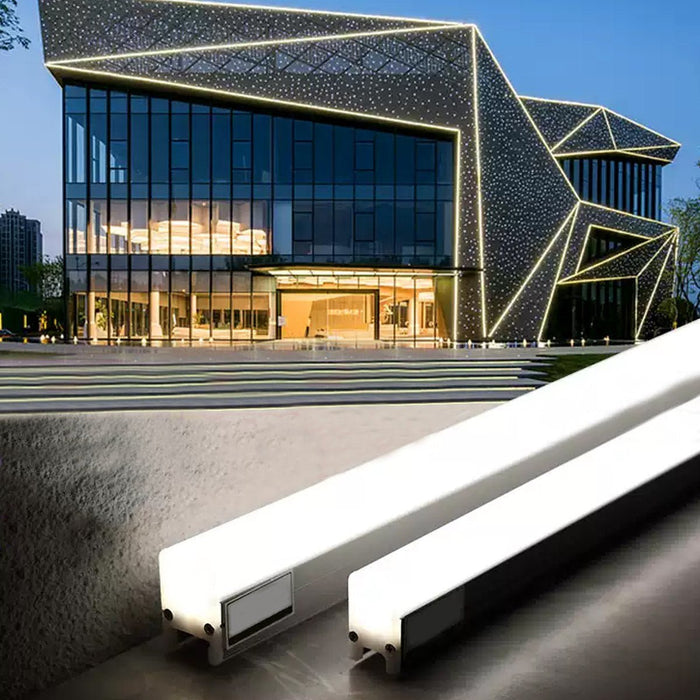 Architectural DC24V LED Linear Light, Waterproof Wall Washer, Recessed Outdoor Lighting