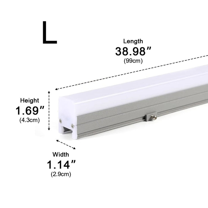 Architectural DC24V LED Linear Light, Waterproof Wall Washer, Recessed Outdoor Lighting