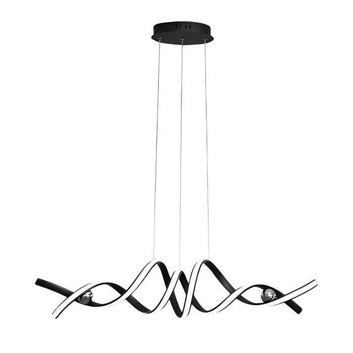 Wave-Strip Twisted Creative Pendant Light - Modern Sinuous Ribbon Design for Contemporary Homes