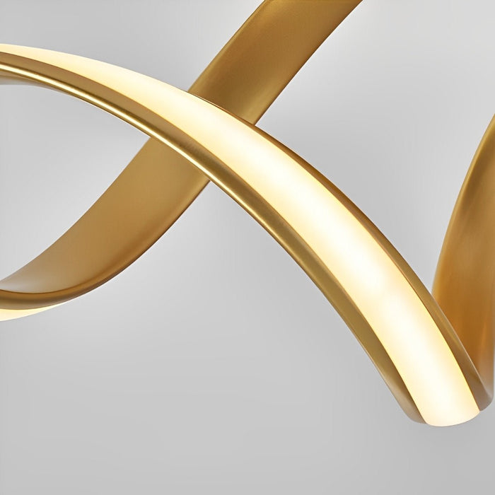 Wave-Strip Twisted Creative Pendant Light - Modern Sinuous Ribbon Design for Contemporary Homes