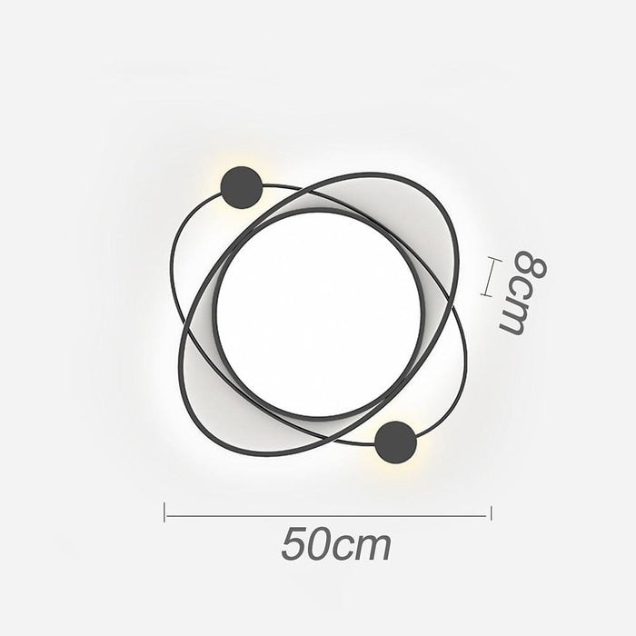 LED Geometric Shapes Circle Dimmable Flush Mount Lights with Remote Control