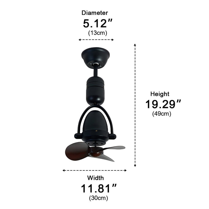 Ceiling Fan - Modern 300° Rotation 6-Speed DC Motor - Wall/Ceiling Mount