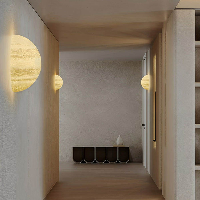 3D Moon Jupiter Planet LED Wall Sconce - Indoor Wall Light, Ceiling Light - Bedroom, Living Room Decor