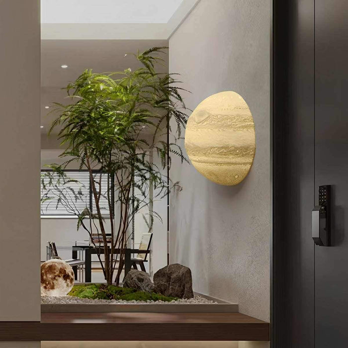 3D Moon Jupiter Planet LED Wall Sconce - Indoor Wall Light, Ceiling Light - Bedroom, Living Room Decor