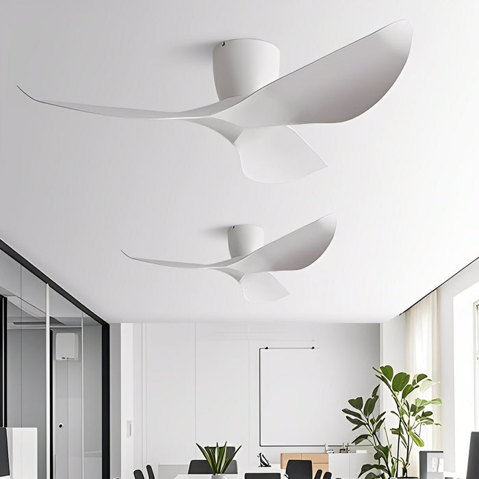 Modern 6-Speed DC Motor Ceiling Fan - Reversible Airflow, Quiet Operation, Remote Control, Minimalist Design
